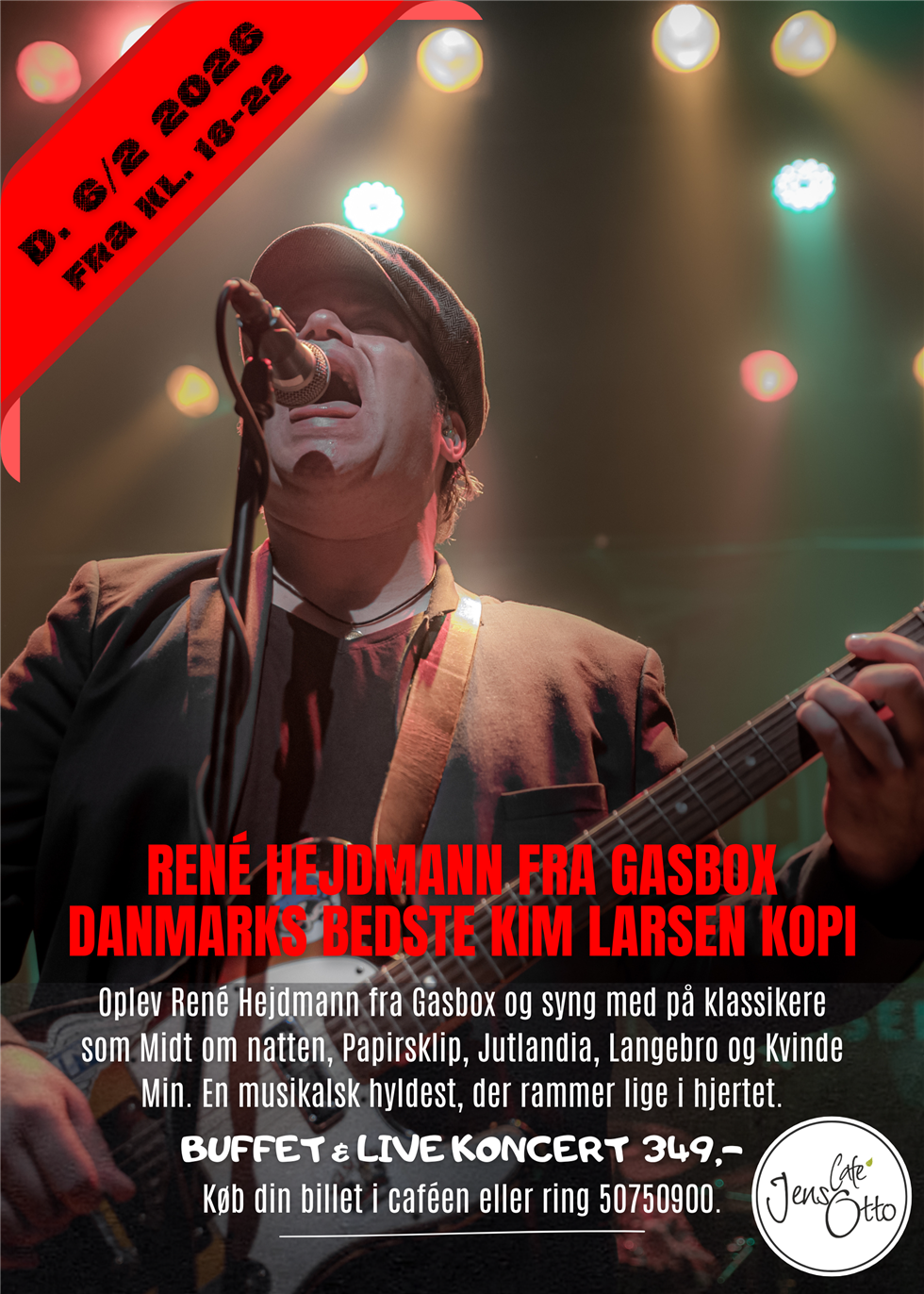 Live koncert med René Hejdmann - Danmarks bedste Kim Larsen kopi
